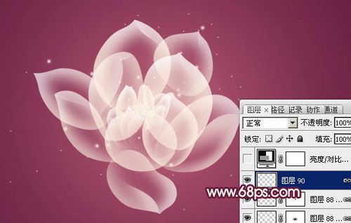 巧用Photoshop绘制半透明光影花朵18