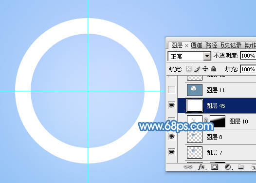 PS制作可爱蓝色放大镜图片26