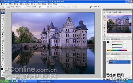 Photoshop CS3制作夜景效果照片2