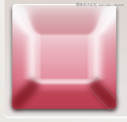 Photoshop制作粉色质感的播放器按钮18
