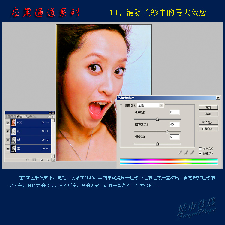 Photoshop通道应用:消除色彩中的马太效应2