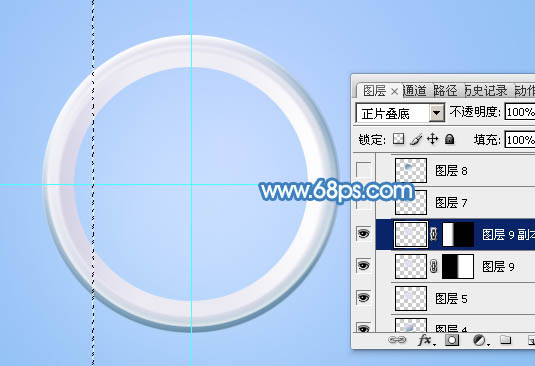 PS制作可爱蓝色放大镜图片22