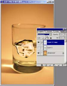 Photoshop给杯中加点冰块23
