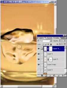 Photoshop给杯中加点冰块39