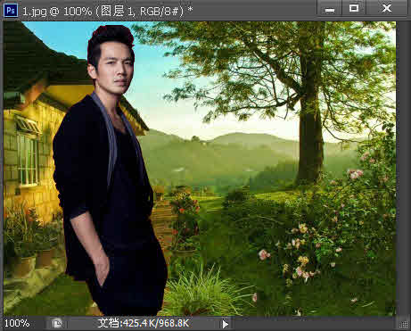 Photoshop CS6背景橡皮擦工具使用教程9