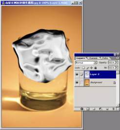 Photoshop给杯中加点冰块21