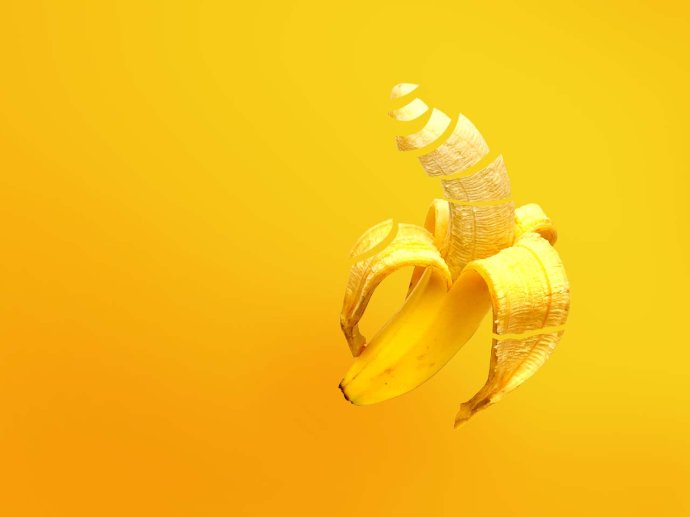 Photoshop设计黄色风格的香蕉桌面壁纸5