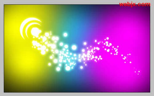 PhotoShop制作漂亮的彩色粒子特效教程4