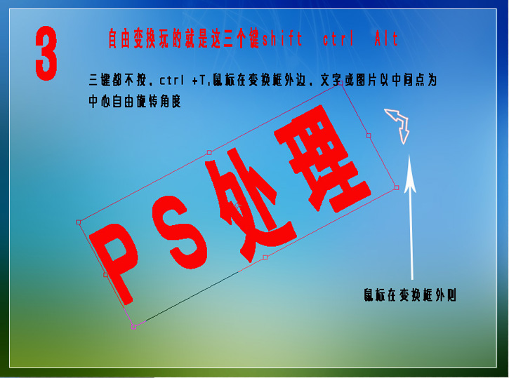 PhotoShop中的自由变换工具使用详细教程3