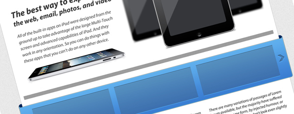 PS设计一个苹果iPad产品的网页制作教程1