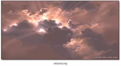 Photoshop绘制光线透过云层效果图7