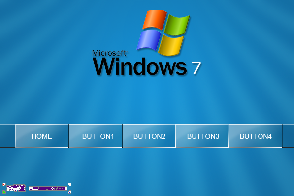 PhotoShop制作win7移动导航网页界面设计教程1