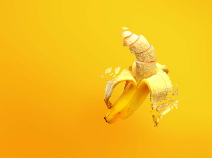 Photoshop设计黄色风格的香蕉桌面壁纸6