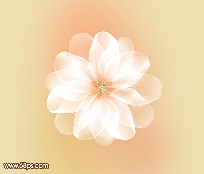 Photosho制作非常梦幻的白色花朵1