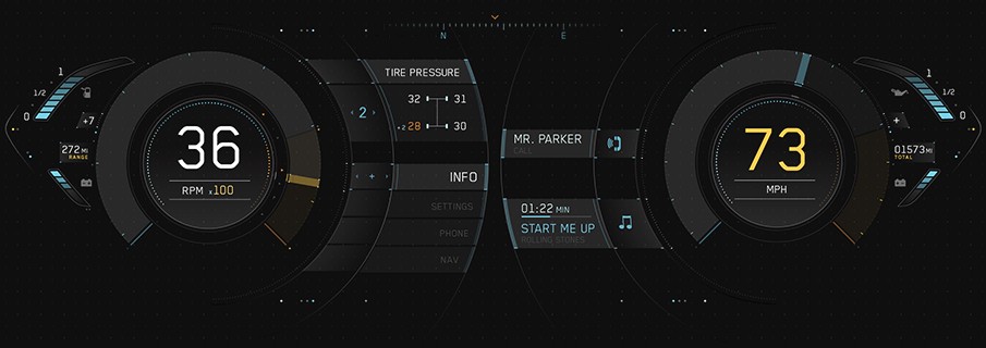 酷炫的汽车仪表盘UI设计合集21