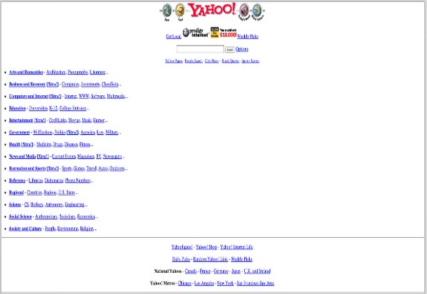 各大互联网公司最早的首页是怎样的？9
