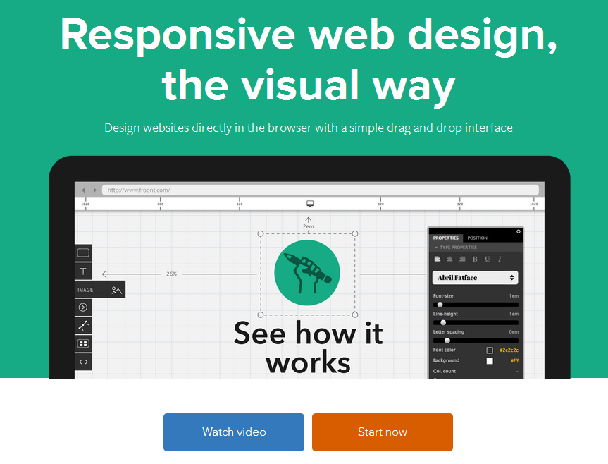 FROONT在线可视化响应式网页设计工具1