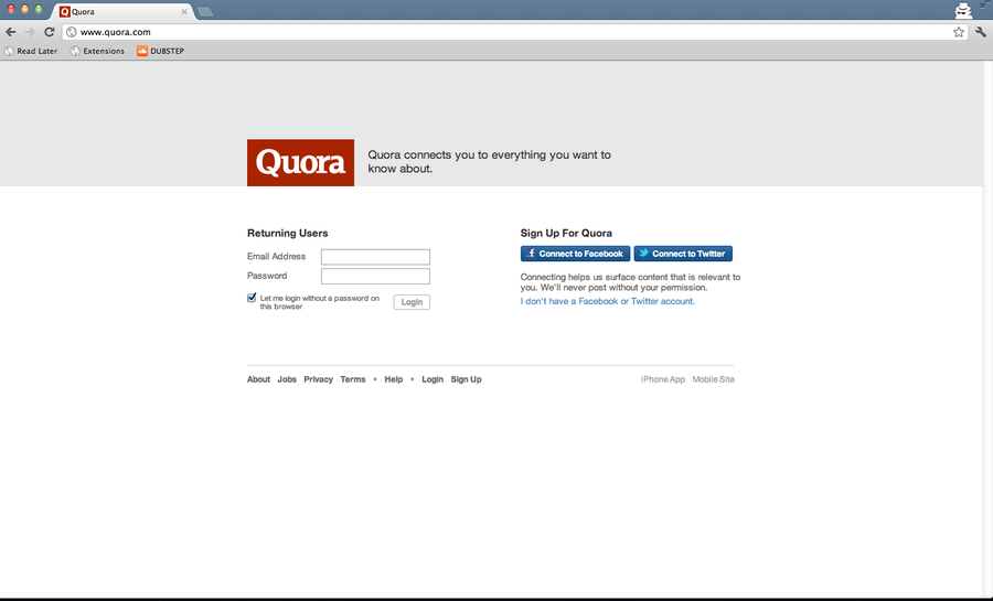 问答网站Quora的着陆页优化揭秘：少即是多1