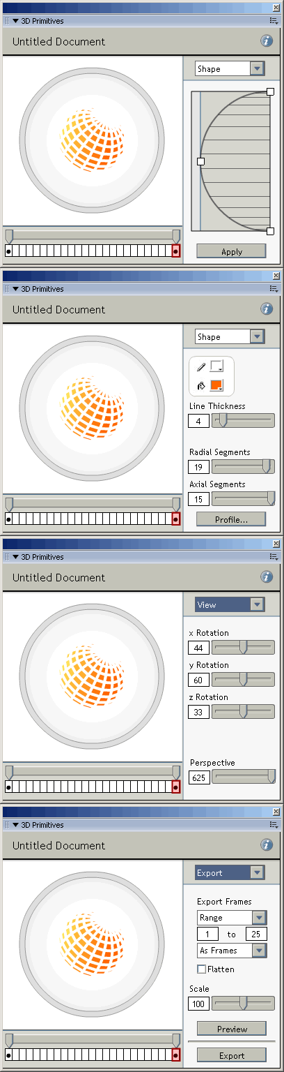 Fireworks扩展插件3D辅助绘制转动立体球三维效果2