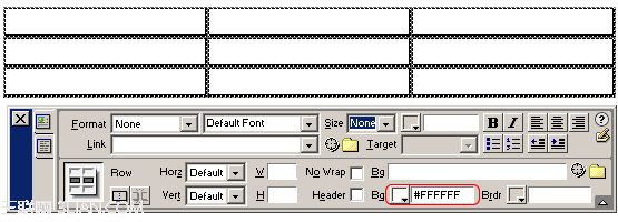 Dreamweaver精细化网页中表格的外观5
