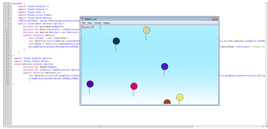 flash as3 打气球小游戏代码1