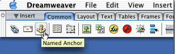 Dreamweaver MX中如何创建html锚链接1
