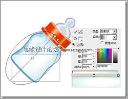 Flash绘图功能制作奶瓶标志33