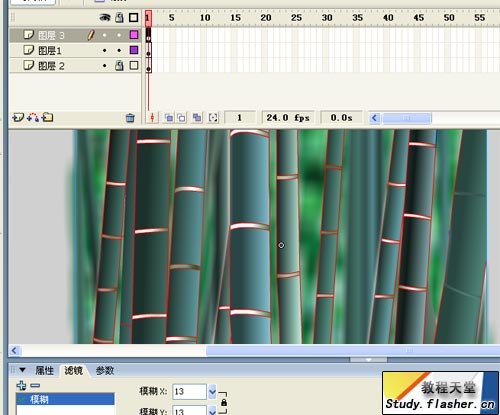 Flash制作漂亮逼真的竹林12