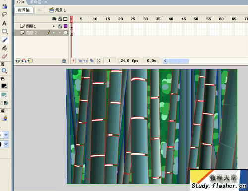Flash制作漂亮逼真的竹林9