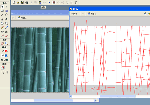 Flash制作漂亮逼真的竹林2