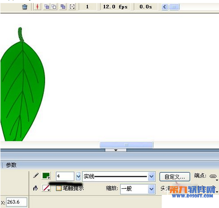 如何利用Flash鼠绘不同颜色树叶6