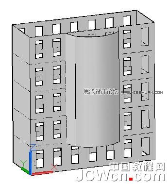 CAD 2011教程：曲面命令创建楼房6