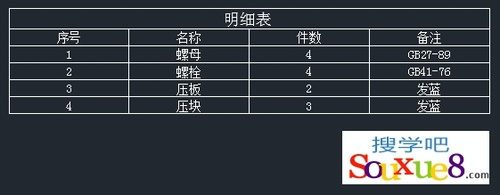 AutoCAD2013编辑表格数据实例12