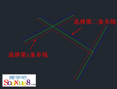 AutoCAD编辑与合并多线4