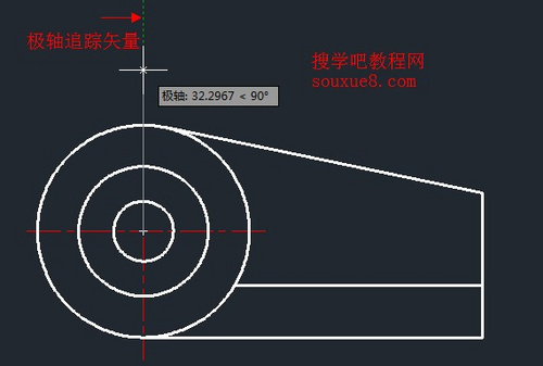 AutoCAD2013极轴追踪绘制图形2