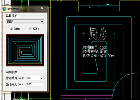 浩辰CAD暖通教程之地热盘管绘制2