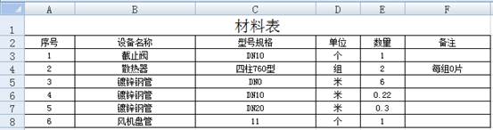 浩辰暖通材料表功能介绍5