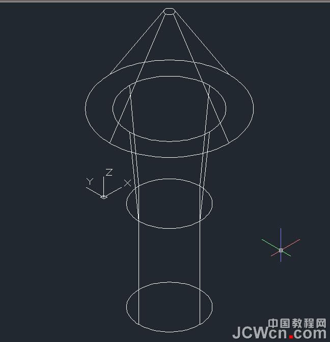 AutoCAD三维建模之弧叉形十字螺丝刀头的绘制5