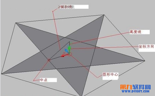 AutoCAD制作立体五角星教程3