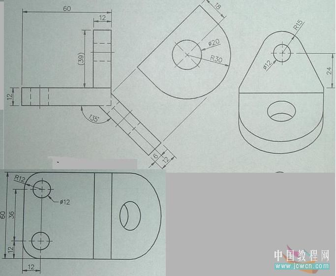 AutoCAD教程：根据二维图画三维图的方法及思路11