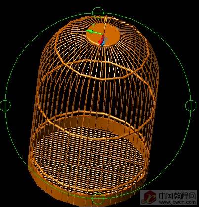 AutoCAD制作精致的三维鸟笼33