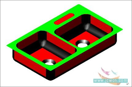 AutoCAD厨房用的水槽建模方法5