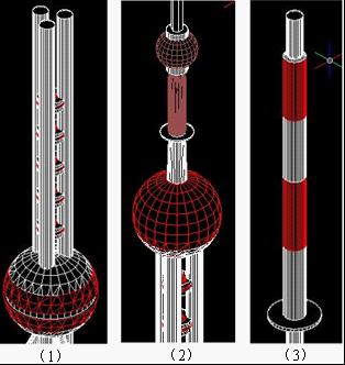 浩辰CAD教程之东方明珠塔绘制4