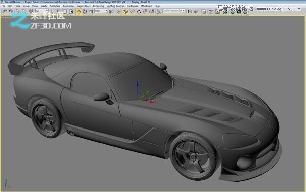 3DMAX制作炫酷的红色跑车教程2