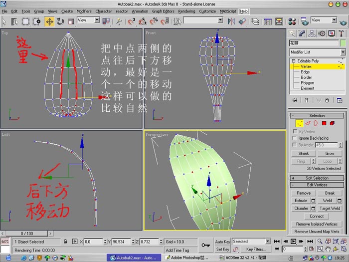 3DSMAX制作兰花5