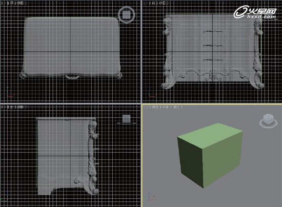3DSMAX制作欧式贴花柜子2