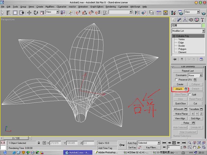 3DSMAX制作兰花14