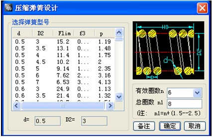 浩辰CAD机械教程之压缩弹簧绘制2