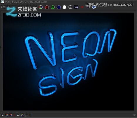 3dmax结合Vray制作霓虹灯艺术字效果29