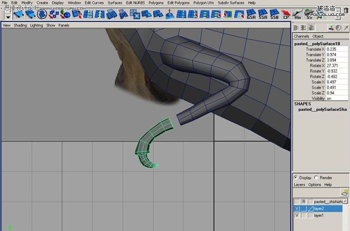 Maya建模教程：制作真实的恐龙19